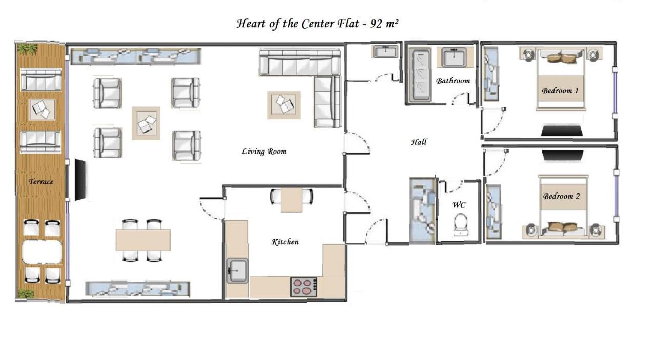 Heart Of Nice- Modern Elegant 2Br Flat Big Terrace Dış mekan fotoğraf